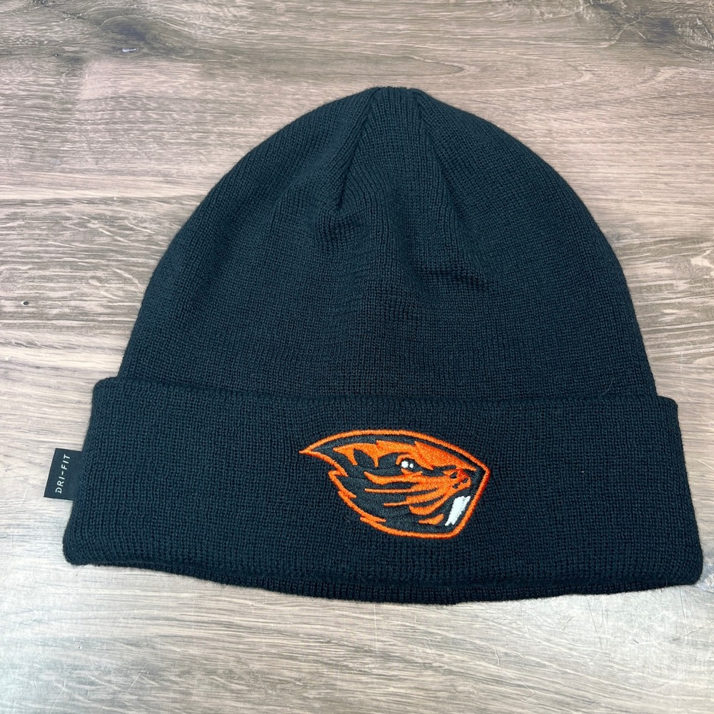 Nike Beanie Oregon State Beavers Black Dri-FIT Embroidered Hat AV9639-010 OSFM